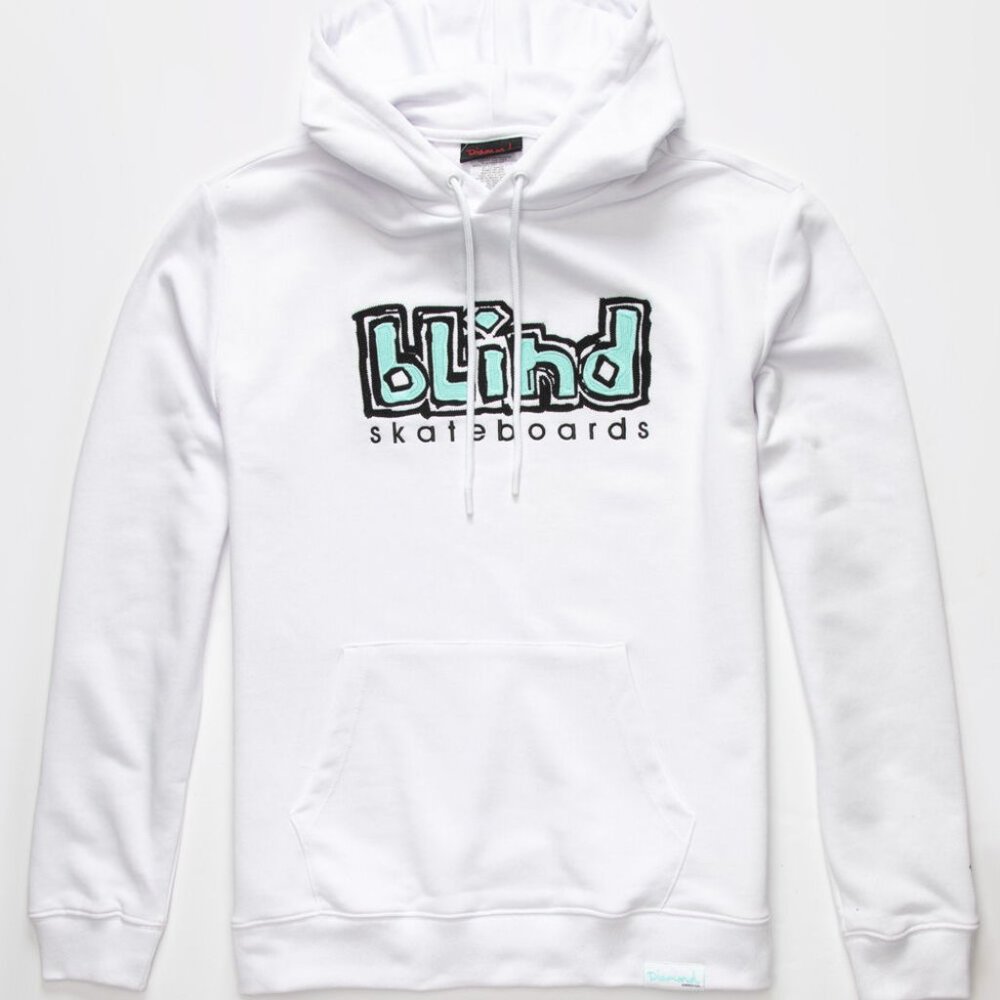 NWT Diamond Supply Co Blind Skateboards OG Diamond White Hoodie Sweatshirt Small